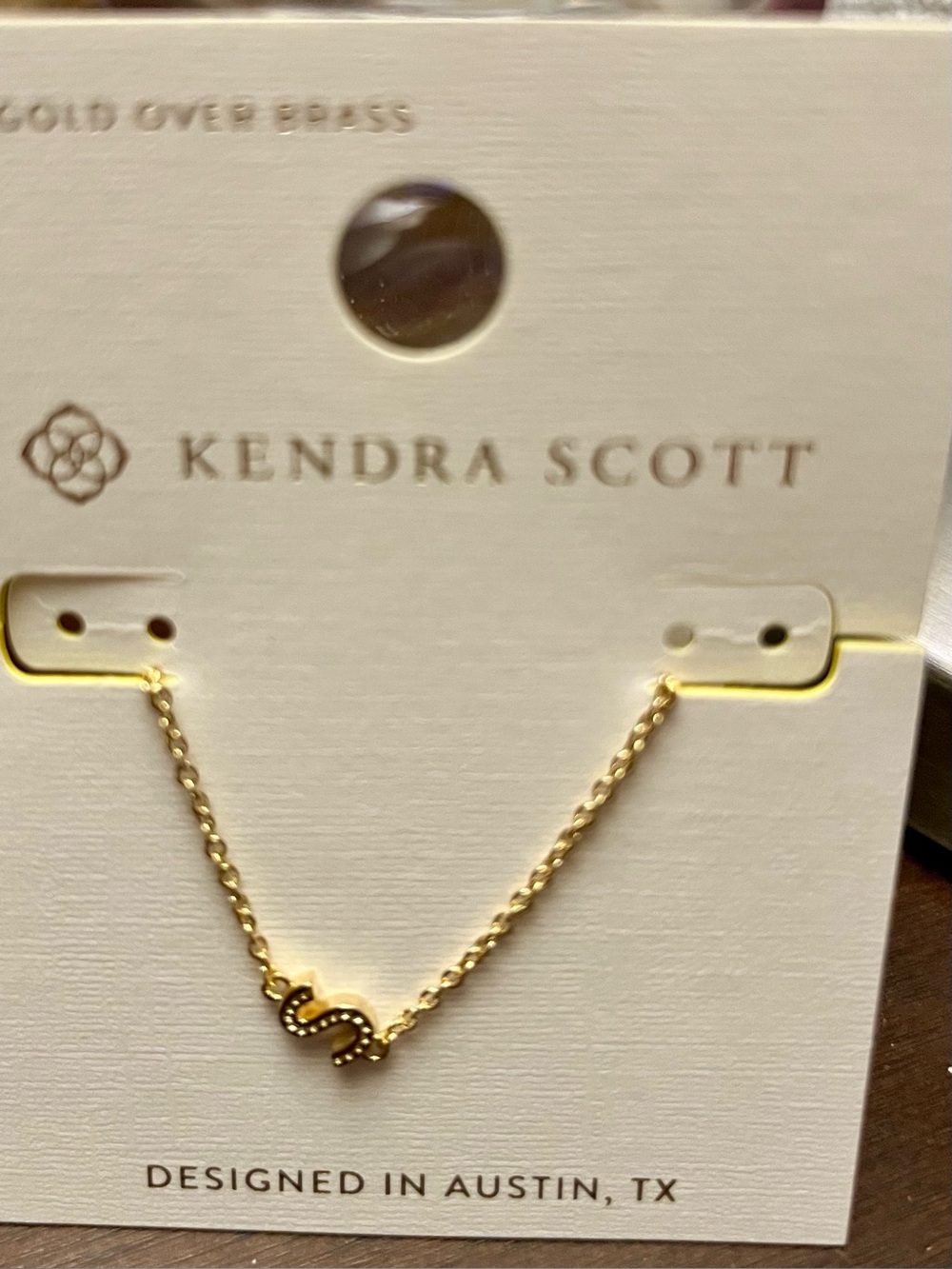 Kendra Scott Gold Initial 'S' Mini Necklace